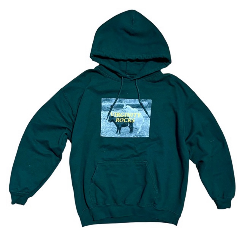 Virginity Rocks Goats Danny Duncan Green Hoodie Sweatshirt, Men's Large
